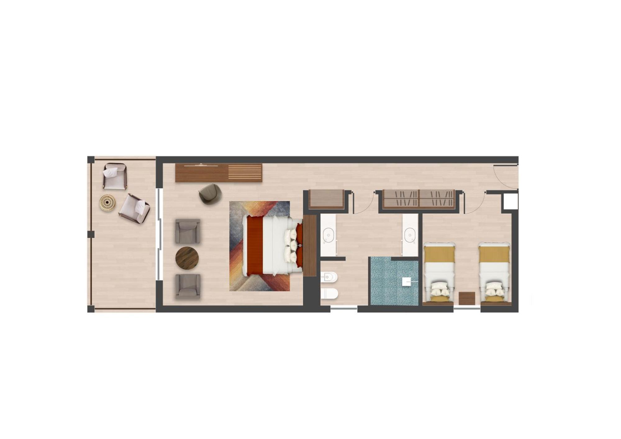 The Mora Zanzibar Hotel Matemwe  Bagian luar foto A floorplan of a typical suite