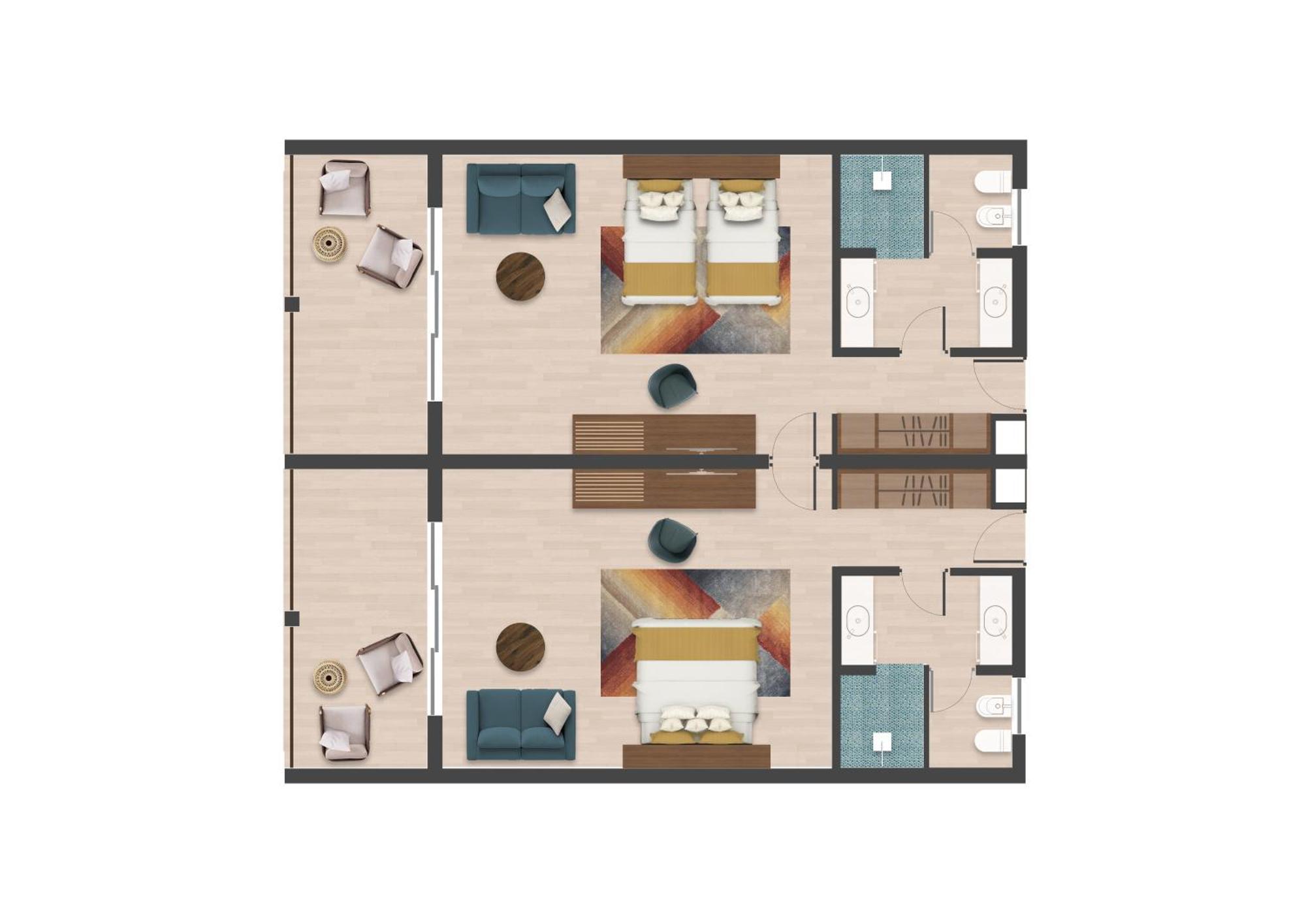 The Mora Zanzibar Hotel Matemwe  Bagian luar foto Floorplan of a typical apartment